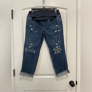 Old Navy Maternity Boyfriend Style Crop Jeans